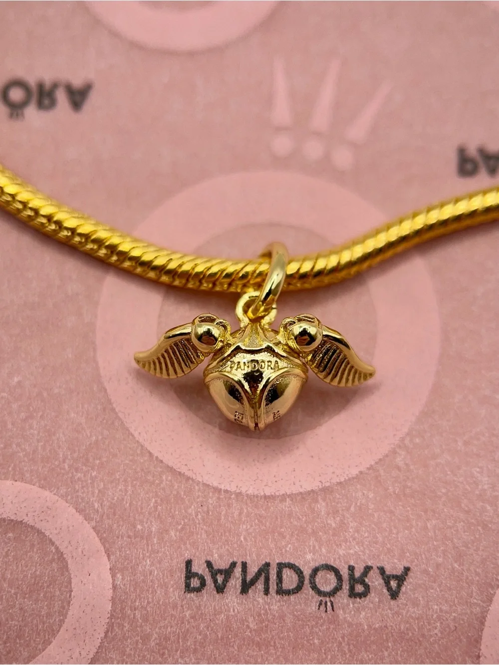 Pandora Harry Potter Golden Snitch Gold Plated Charm